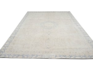 Antique Muted Floral 8'6X12'6 Distressed Vintage Oriental Rug