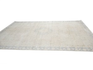 Antique Muted Floral 8'6X12'6 Distressed Vintage Oriental Rug