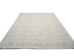Antique Muted Floral 9'3X12'7 Distressed Vintage Oriental Rug