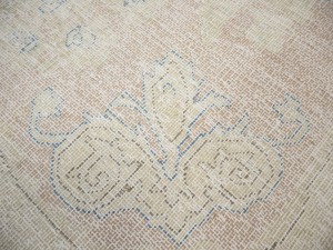 Antique Muted Floral 9'3X12'7 Distressed Vintage Oriental Rug