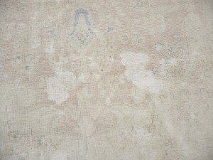 Antique Muted Floral 9'3X12'7 Distressed Vintage Oriental Rug