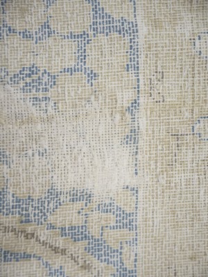 Antique Muted Floral 9'3X12'7 Distressed Vintage Oriental Rug