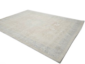 Antique Muted Floral 9'3X12'7 Distressed Vintage Oriental Rug