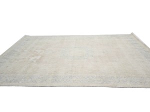Antique Muted Floral 9'3X12'7 Distressed Vintage Oriental Rug