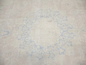 Antique Muted Floral 9'3X12'7 Distressed Vintage Oriental Rug
