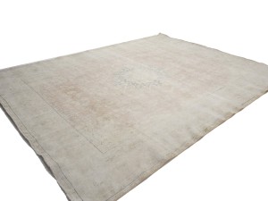 Antique Muted Floral 9'6X12'8 Distressed Vintage Oriental Rug