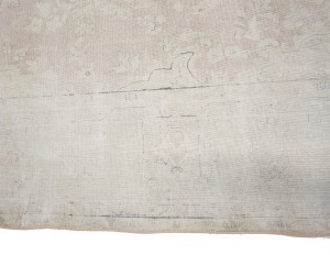 Antique Muted Floral 9'6X12'8 Distressed Vintage Oriental Rug