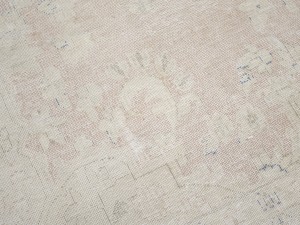Antique Muted Floral 9'6X12'8 Distressed Vintage Oriental Rug