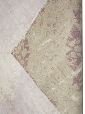 Antique Muted Red Floral 6X9 Distressed Vintage Oriental Rug