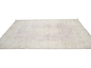 Antique Muted Red Floral 6X9 Distressed Vintage Oriental Rug