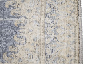 Antique Muted Blue Floral 4X7 Distressed Vintage Oriental Rug