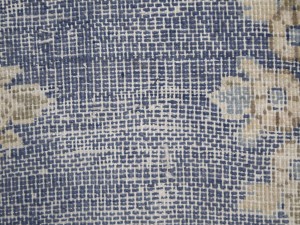 Antique Muted Blue Floral 4X7 Distressed Vintage Oriental Rug