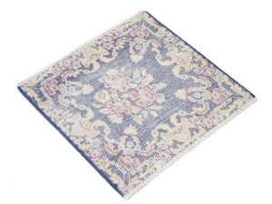 Antique Muted Floral 1'6X1'7 Distressed Vintage Oriental Square Rug