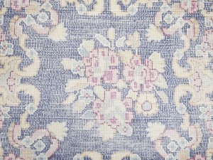 Antique Muted Floral 1'6X1'7 Distressed Vintage Oriental Square Rug