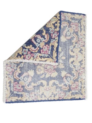 Antique Muted Floral 1'6X1'7 Distressed Vintage Oriental Square Rug