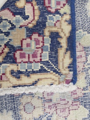 Antique Muted Floral 1'6X1'7 Distressed Vintage Oriental Square Rug