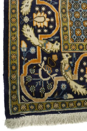 Vintage Cream Pictorial 5X9 Shahreza Persian Rug