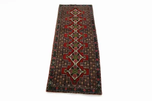 Red Floral 3X9 Bidjar Persian Runner Rug