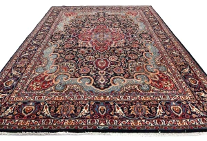 Vintage Traditional Floral 10X13 Kashmar Persian Rug