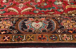 Vintage Red Floral 8X12 Heriz Persian Rug