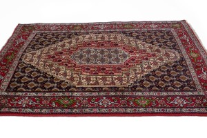 Red Geometric 4X6 Bidjar Persian Rug