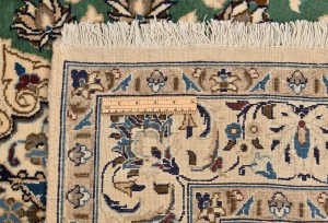 Vintage Floral Classic Green 5X6 Nain Persian Rug