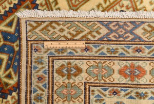 Vintage Yellow Cream Tribal 5X7 Turkoman Persian Rug