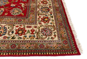 Vintage Red Traditional 10X13 Tabriz Persian Rug