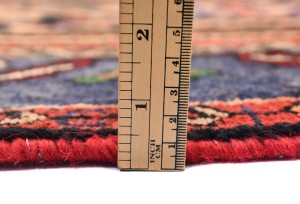 Dark Plum Vintage Tribal 4'6X7'0 Mussel Hamedan Persian Oriental Rug