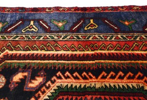 Dark Plum Vintage Tribal 4'6X7'0 Mussel Hamedan Persian Oriental Rug