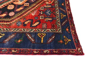 Dark Plum Vintage Tribal 4'6X7'0 Mussel Hamedan Persian Oriental Rug