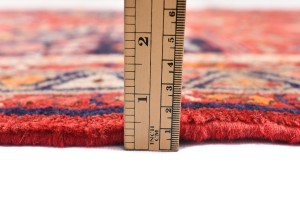 Vintage Red Tribal 4X10 Hamedan Persian Rug