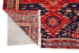 Vintage Red Tribal 4X10 Hamedan Persian Rug
