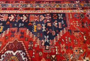 Vintage Red Tribal 4X10 Hamedan Persian Rug