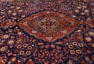 Vintage Purple-navy Traditional 6X10 Kashmar Persian Rug