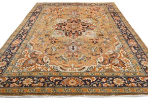 Vintage Floral Traditional 8X11 Heriz Persian Rug