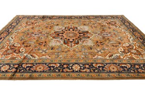 Vintage Floral Traditional 8X11 Heriz Persian Rug
