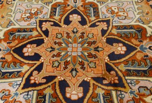 Vintage Floral Traditional 8X11 Heriz Persian Rug