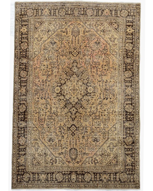 Antique Muted Floral 6X9 Distressed Vintage Oriental Rug