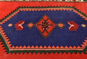 Semi Antique Tribal Red 3'5X9'3 Hamedan Persian Runner Rug