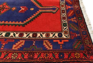 Semi Antique Tribal Red 3'5X9'3 Hamedan Persian Runner Rug