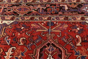 Vintage Red Geometric 7X10 Heriz Persian Rug
