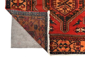 Vintage Red Tribal 4X7 Hamedan Persian Rug