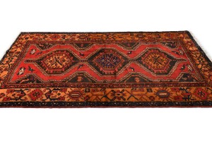 Vintage Red Tribal 4X7 Hamedan Persian Rug