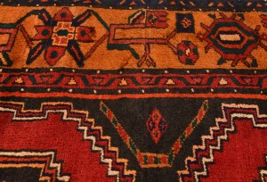 Vintage Red Tribal 4X7 Hamedan Persian Rug
