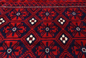 Vintage Red Tribal 4X8 Balouch Persian Rug
