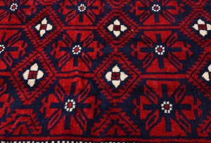 Vintage Red Tribal 4X8 Balouch Persian Rug