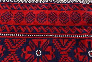 Vintage Red Tribal 4X8 Balouch Persian Rug