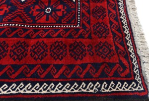 Vintage Red Tribal 4X8 Balouch Persian Rug