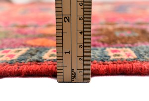 Vintage Rose Red Tribal 4X7 Hamedan Persian Rug